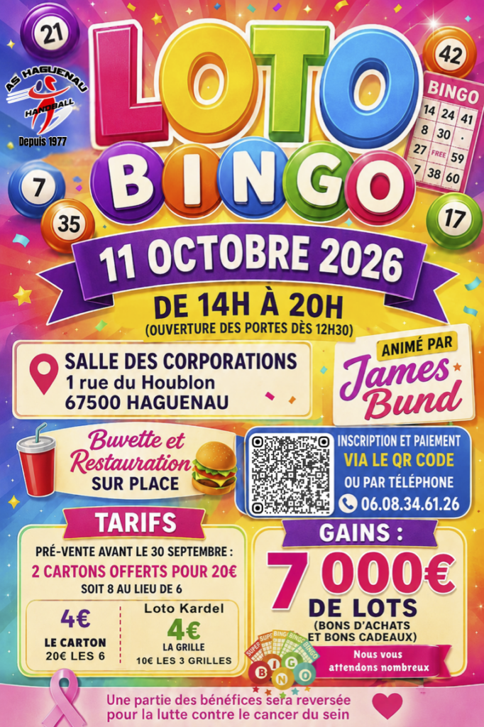 Loto Bingo du 11 octobre 2026